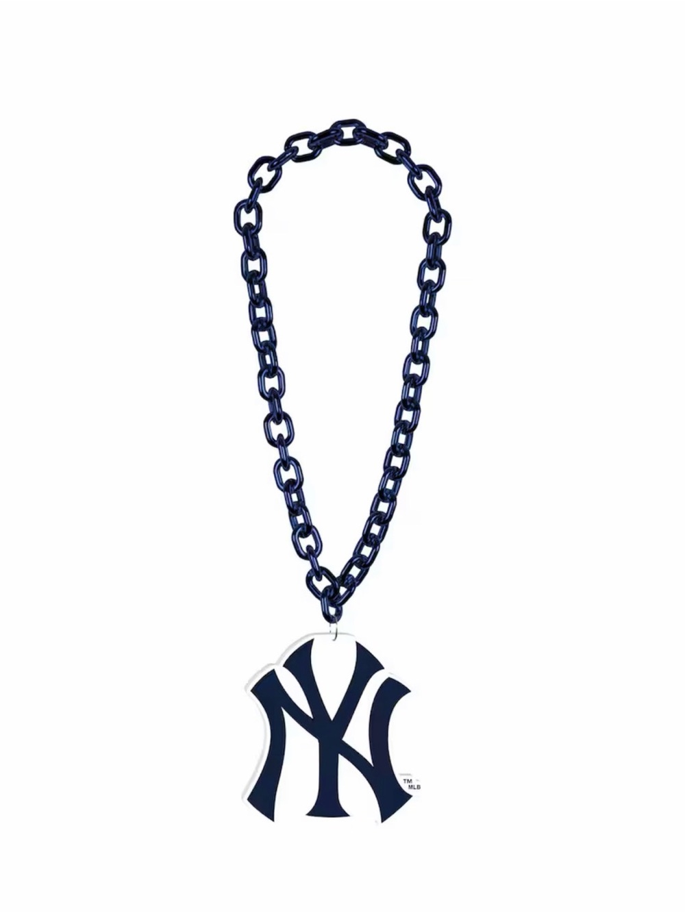 Navy Blue NY Pendant Chain Necklace for Men